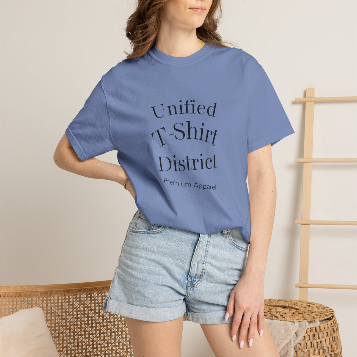 Unified T‑Shirt District graphic T-Shirt | minimal text logo, EST 2026 back print