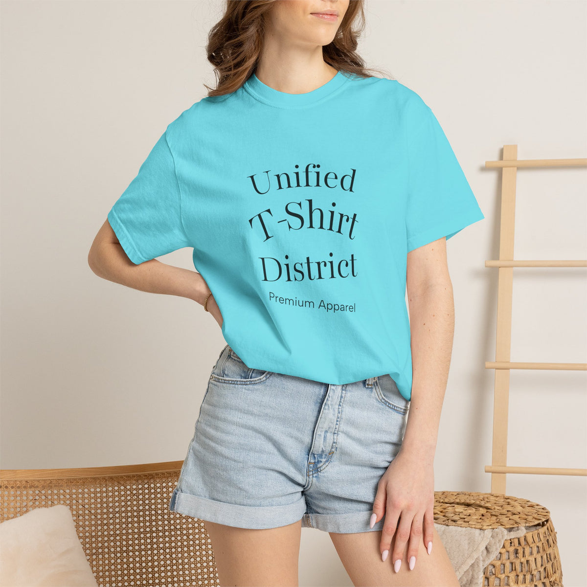 Unified T‑Shirt District graphic T-Shirt | minimal text logo, EST 2026 back print