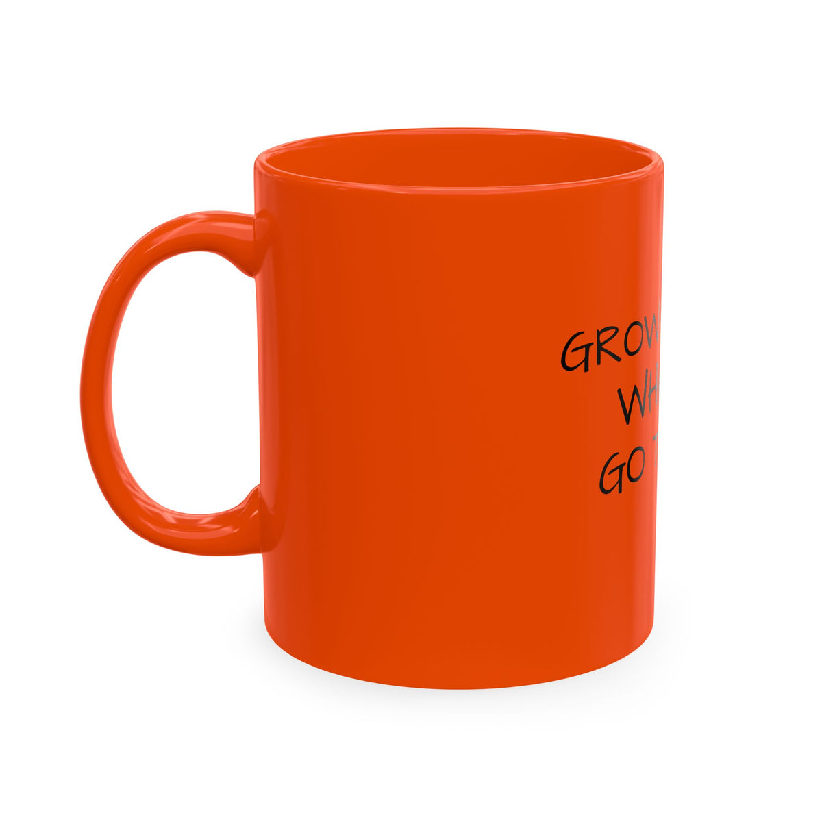 Inspirational Quote Mug – "Grow Through Whatcha Go Through" Ceramic Coffee Cup