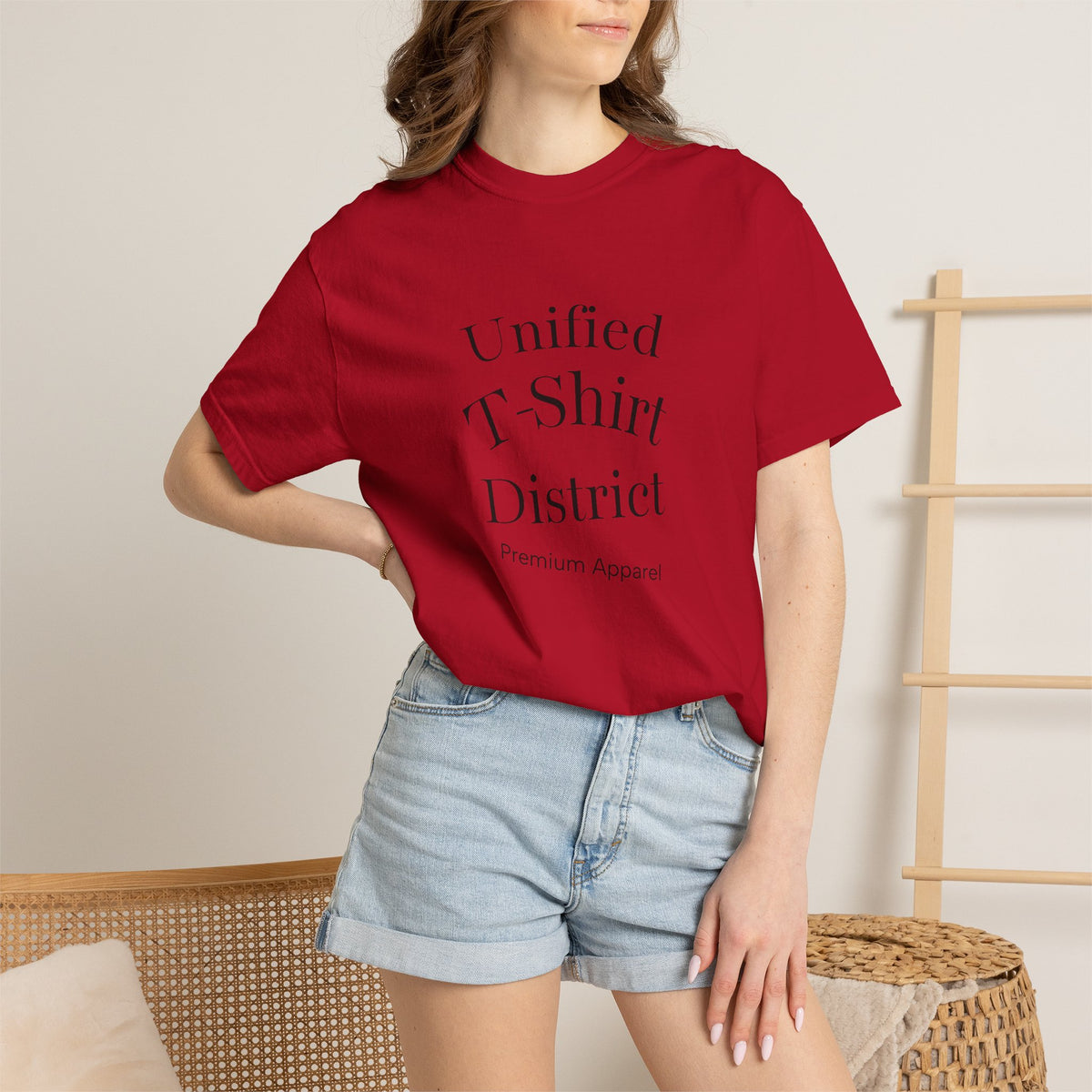 Unified T‑Shirt District graphic T-Shirt | minimal text logo, EST 2026 back print