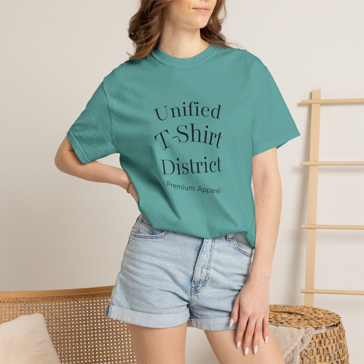 Unified T‑Shirt District graphic T-Shirt | minimal text logo, EST 2026 back print