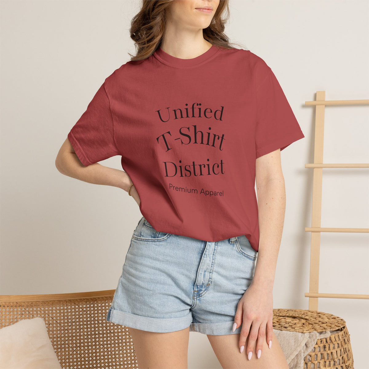 Unified T‑Shirt District graphic T-Shirt | minimal text logo, EST 2026 back print
