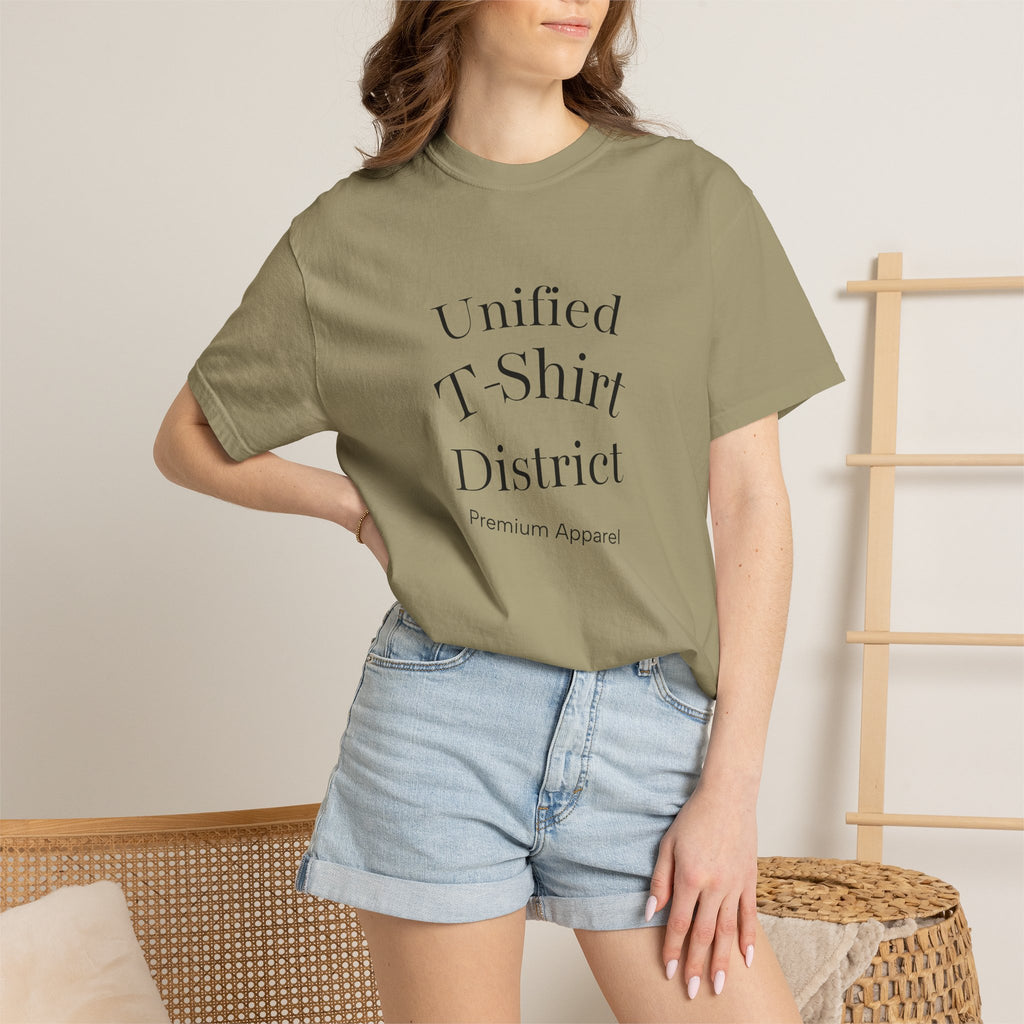 Unified T‑Shirt District graphic T-Shirt | minimal text logo, EST 2026 back print