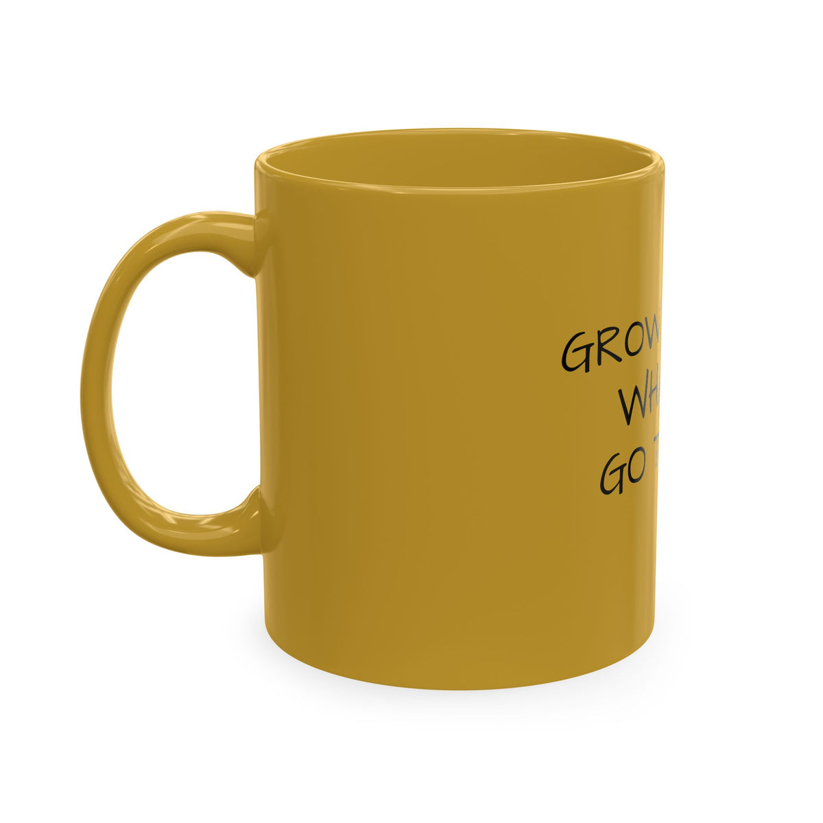Inspirational Quote Mug – "Grow Through Whatcha Go Through" Ceramic Coffee Cup