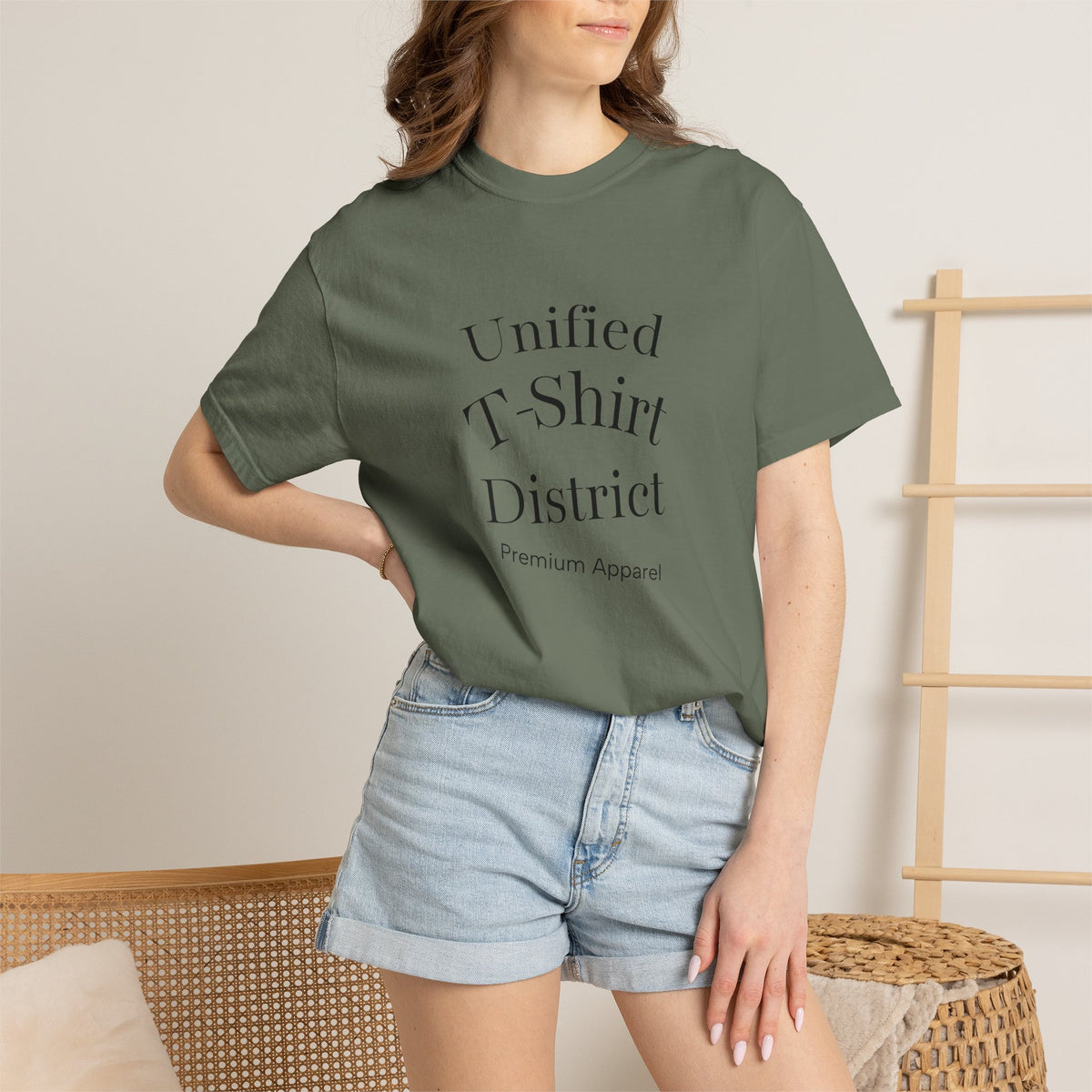 Unified T‑Shirt District graphic T-Shirt | minimal text logo, EST 2026 back print