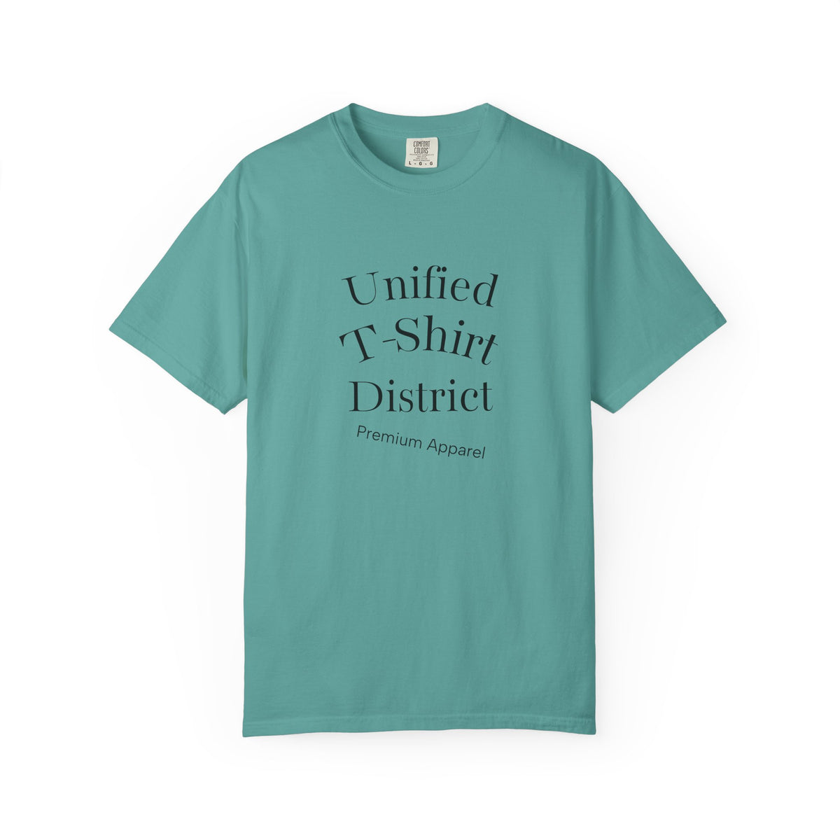Unified T‑Shirt District graphic T-Shirt | minimal text logo, EST 2026 back print