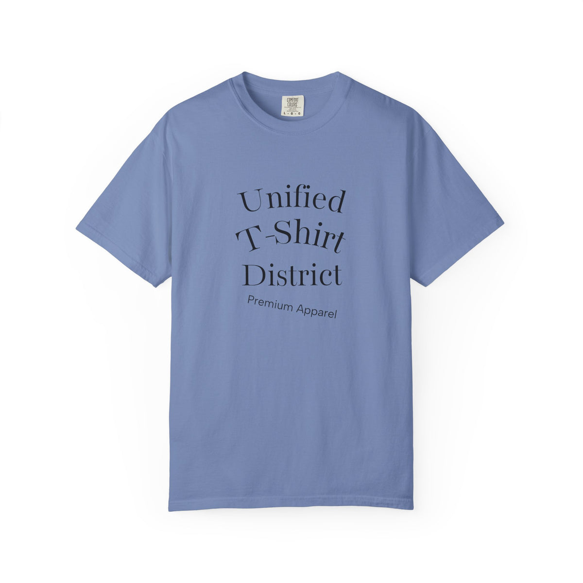 Unified T‑Shirt District graphic T-Shirt | minimal text logo, EST 2026 back print