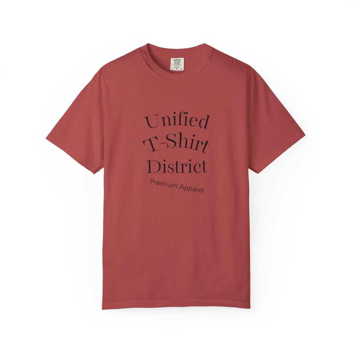 Unified T‑Shirt District graphic T-Shirt | minimal text logo, EST 2026 back print