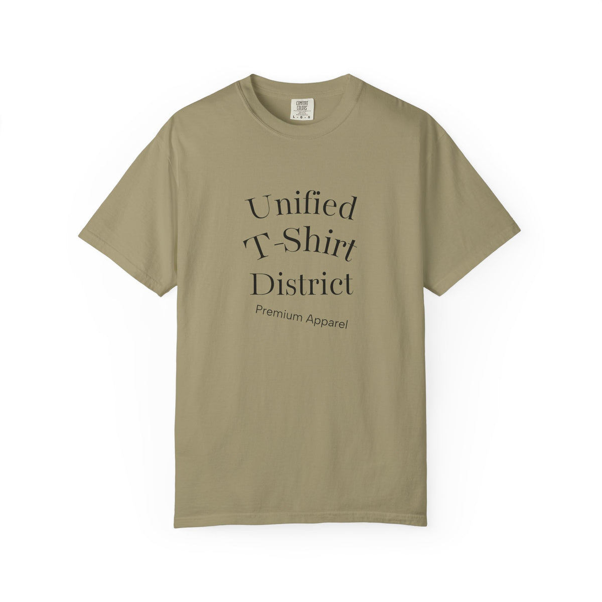 Unified T‑Shirt District graphic T-Shirt | minimal text logo, EST 2026 back print